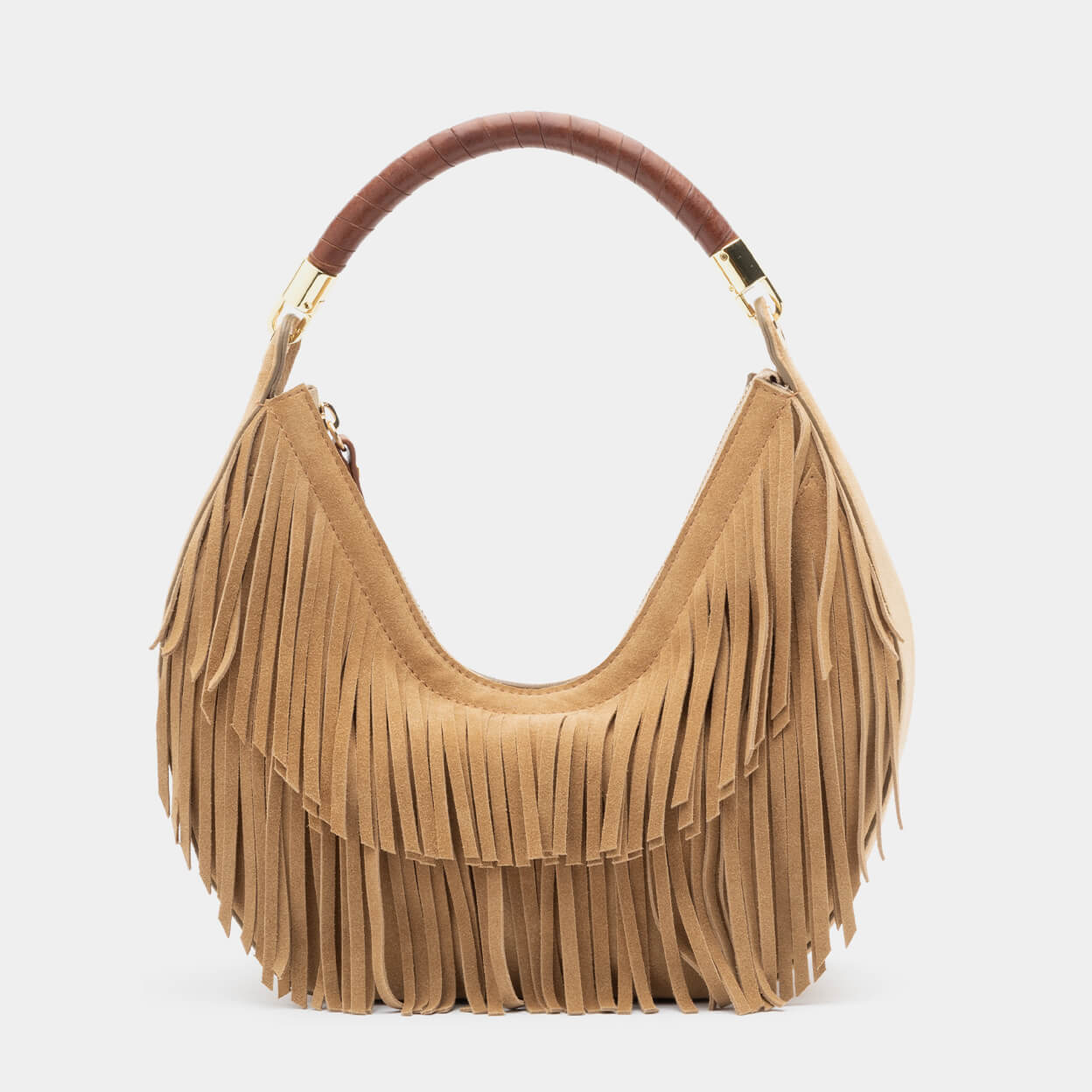 BORSA HOBO MARIENNE – SUEDE CON FRANGE