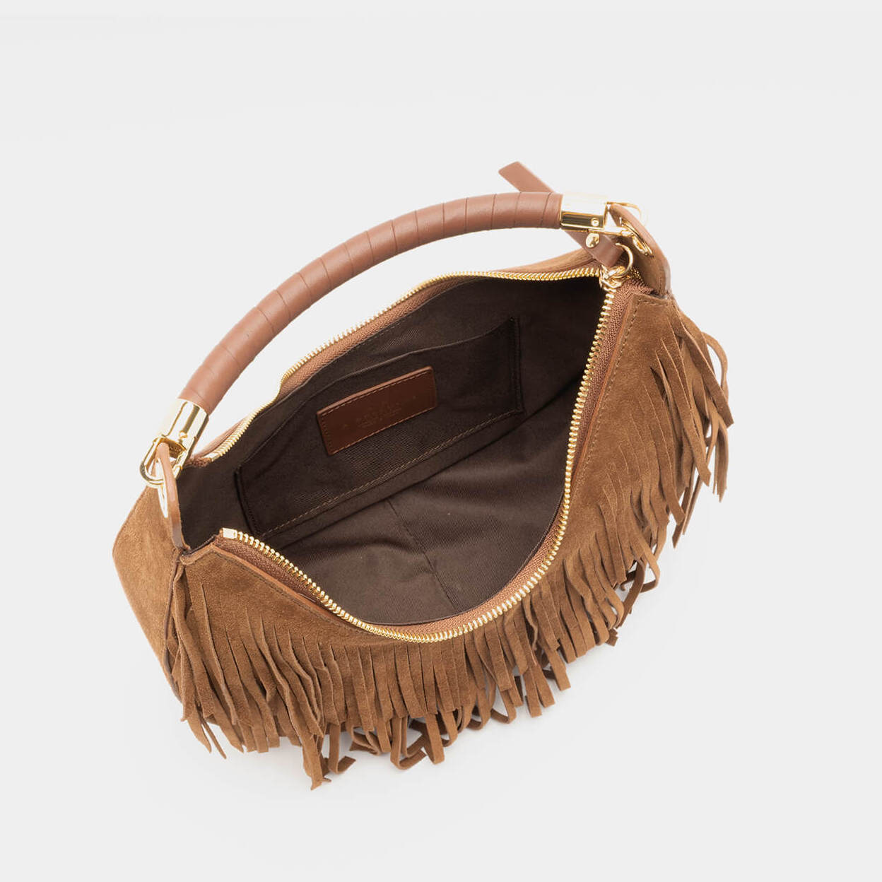 BORSA HOBO MARIENNE – SUEDE CON FRANGE