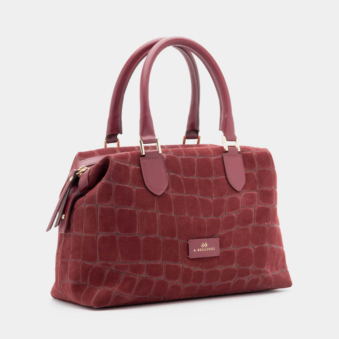 TOTEBAG SOFIE – SUEDE STAMPATO COCCO E VITELLO SOUVAGE