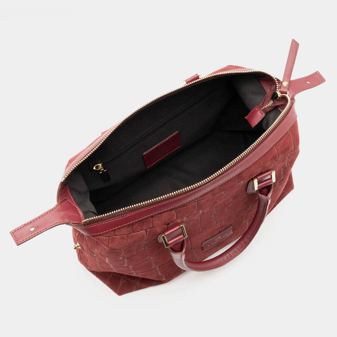 TOTEBAG SOFIE – SUEDE STAMPATO COCCO E VITELLO SOUVAGE