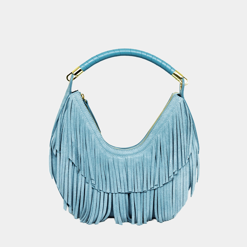 BORSA HOBO MARIENNE – SUEDE CON FRANGE