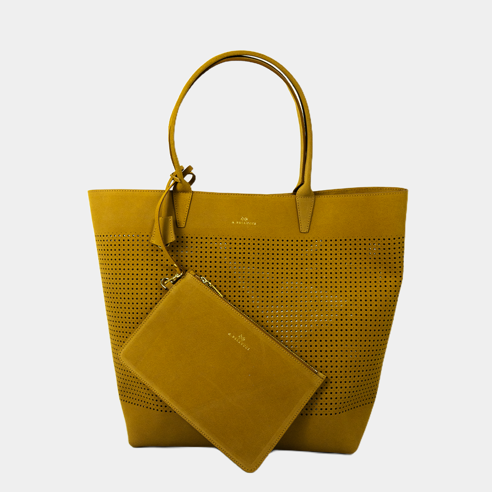 Borsa Tote Cecile in Camoscio Traforato