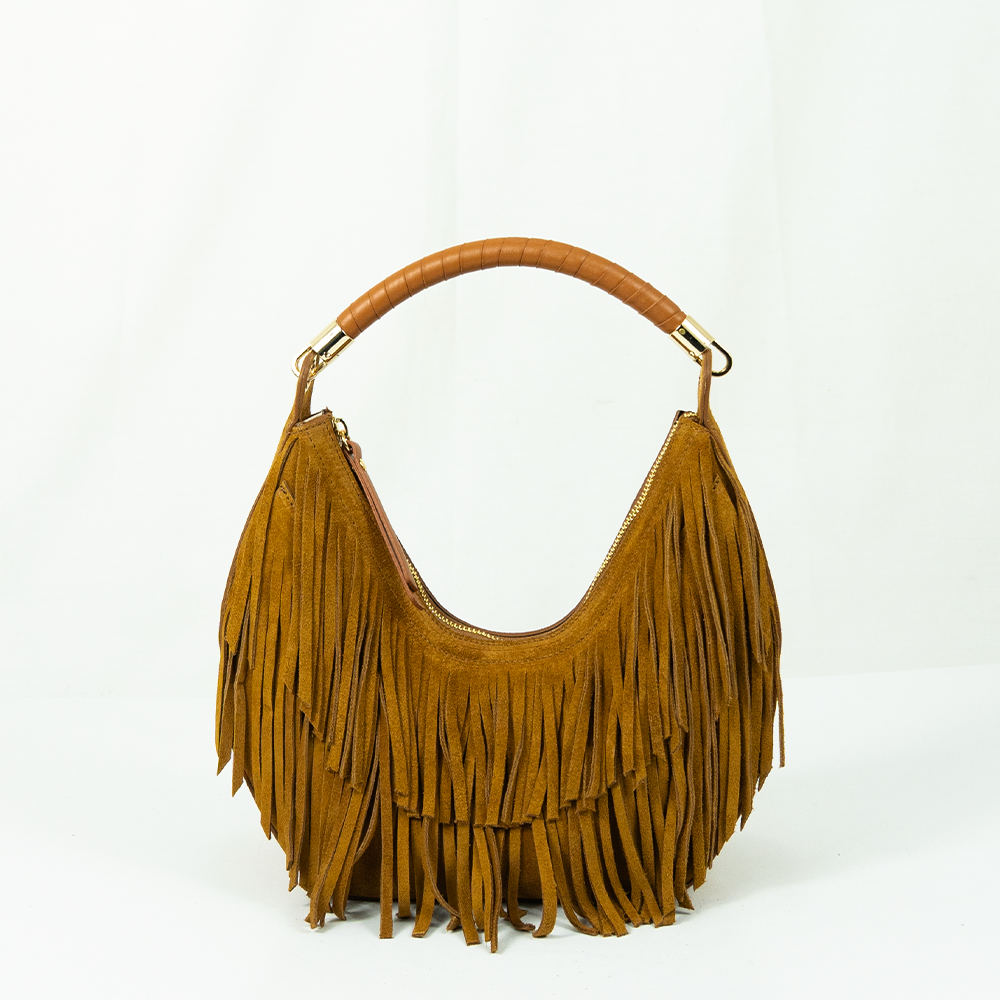 BORSA HOBO MARIENNE – SUEDE CON FRANGE