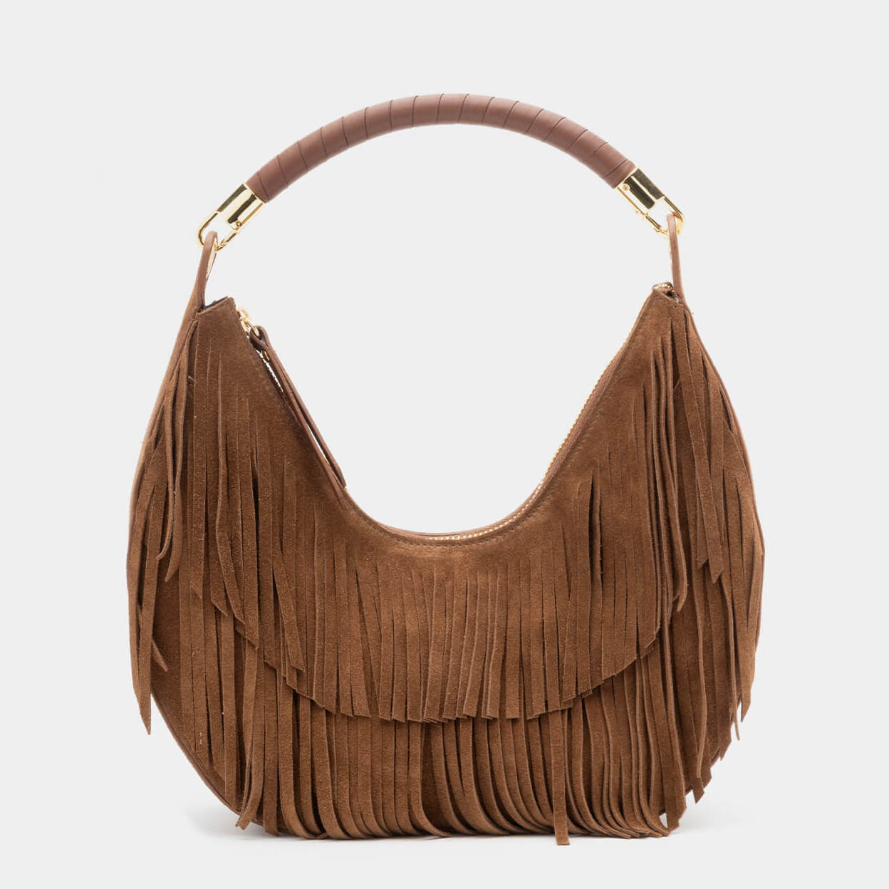 BORSA HOBO MARIENNE – SUEDE CON FRANGE
