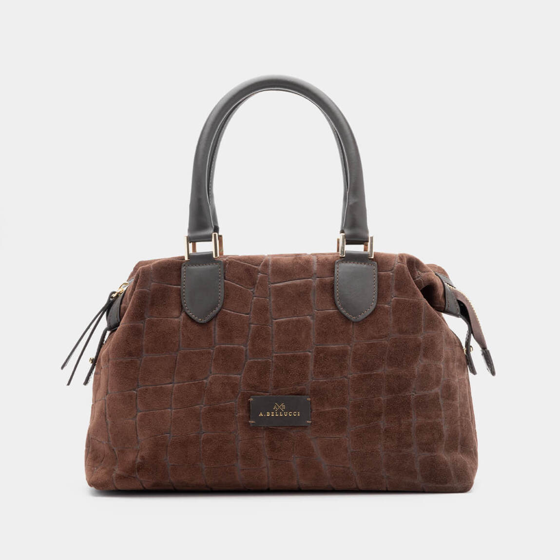 TOTEBAG SOFIE – SUEDE STAMPATO COCCO E VITELLO SOUVAGE