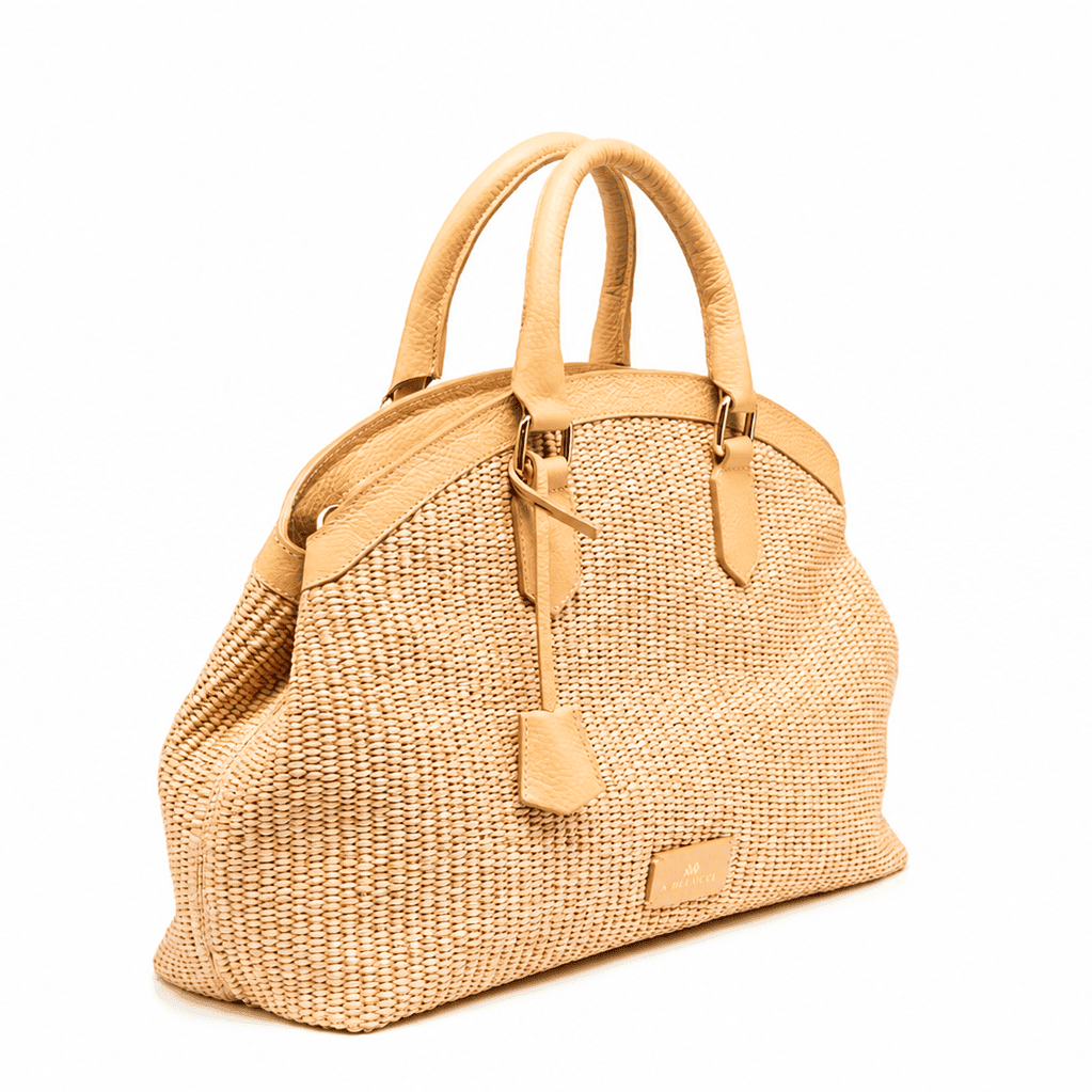 Tote Bag Mouselle M Rafia e Vitello