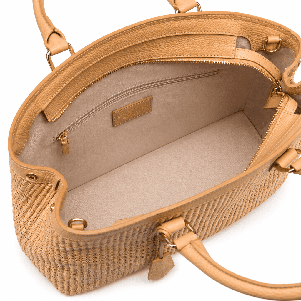 Tote Bag Mouselle M Rafia e Vitello