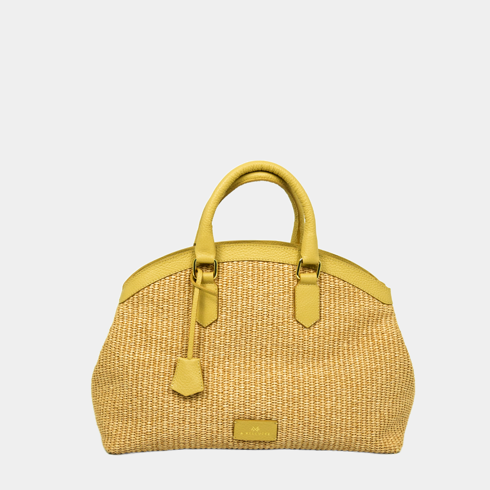 Tote Bag Mouselle M Raffia e Vitello