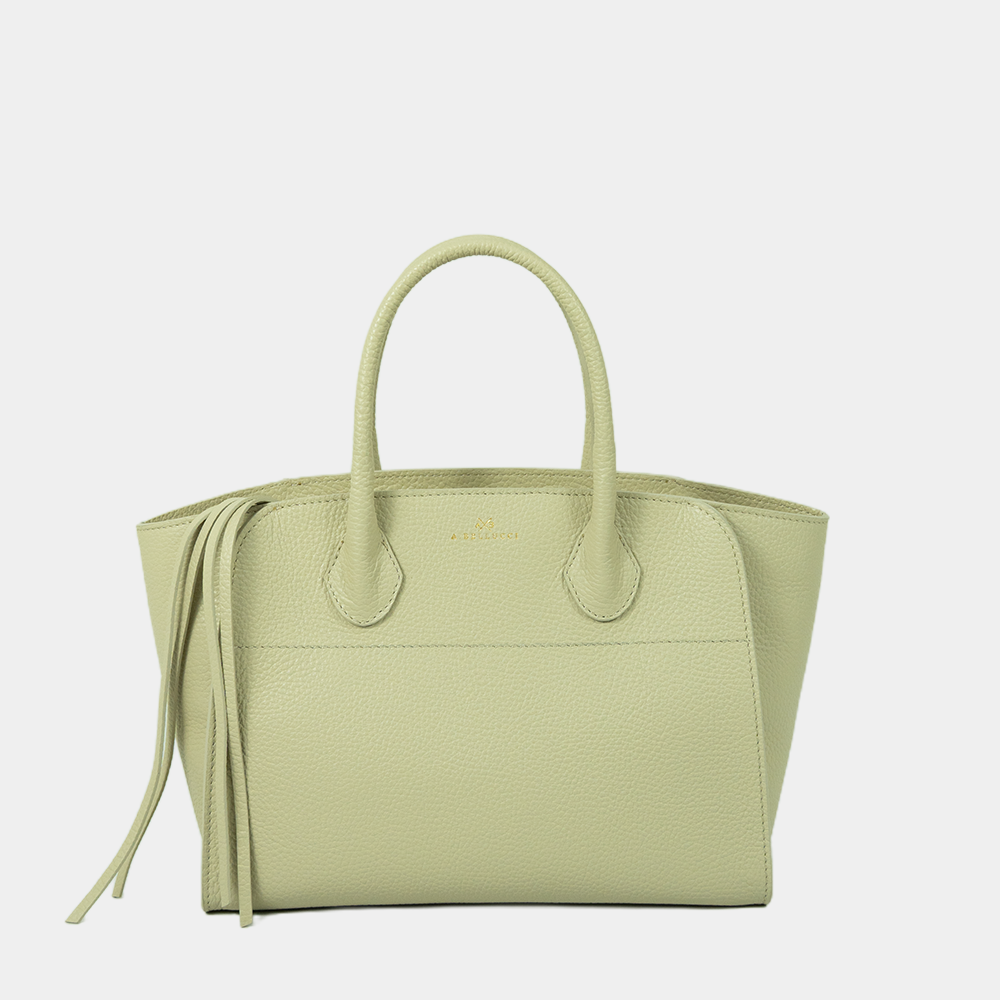 Borsa Tote Louren Media in Vitello Dollaro